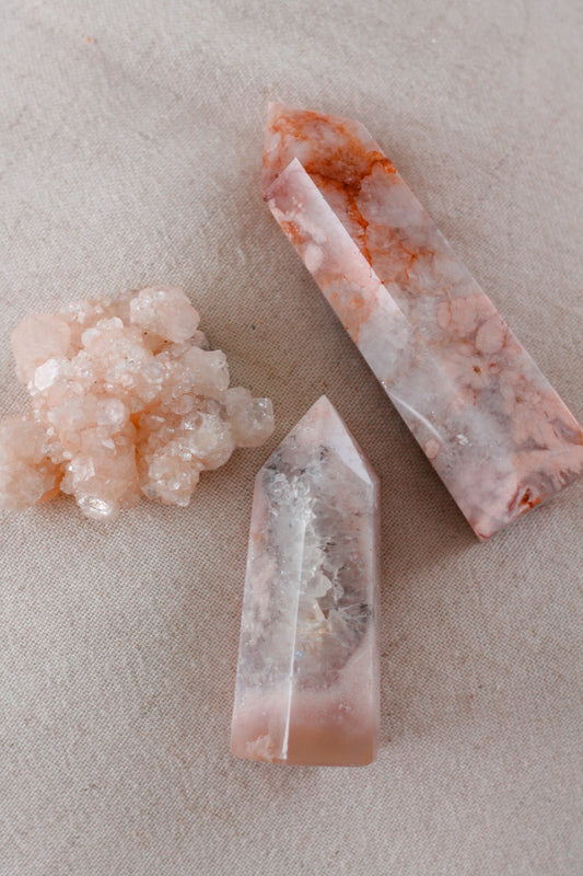 Productfoto van de Flower Agaat tower in 2 varianten; medium en groot.