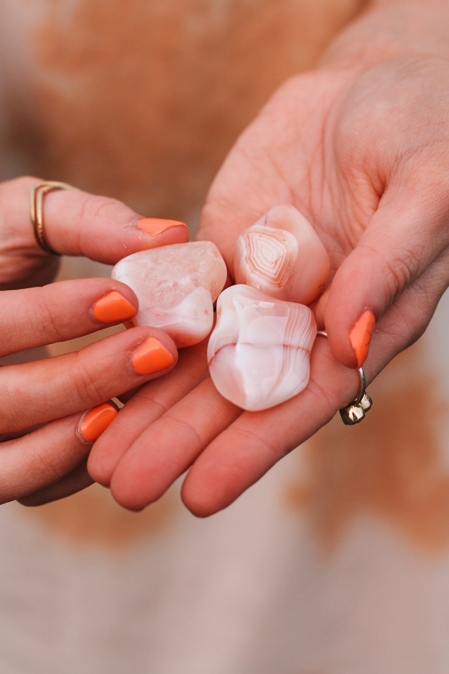 Apricot Agate tumble stone