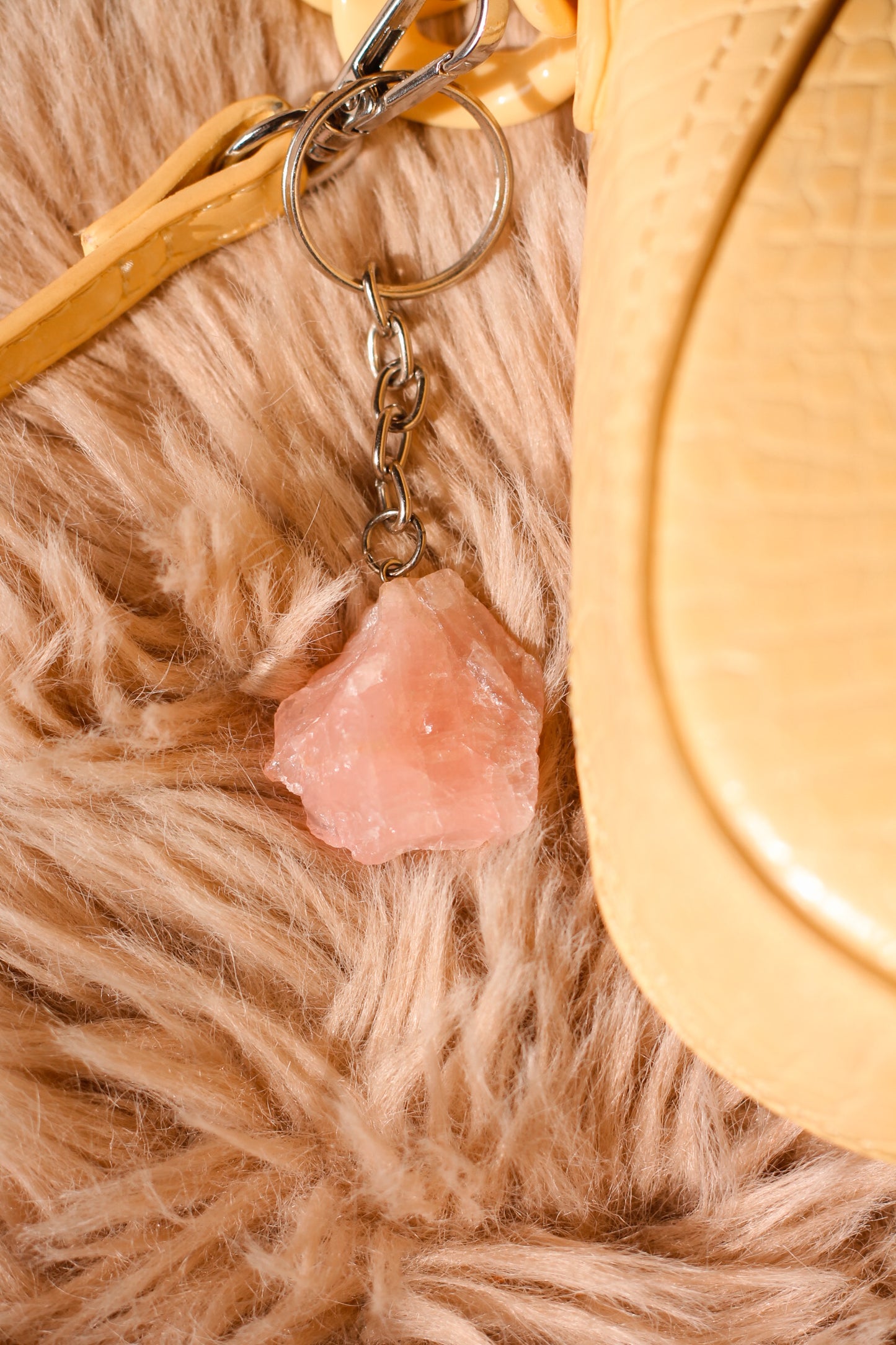 Rozenkwarts sleutelhanger