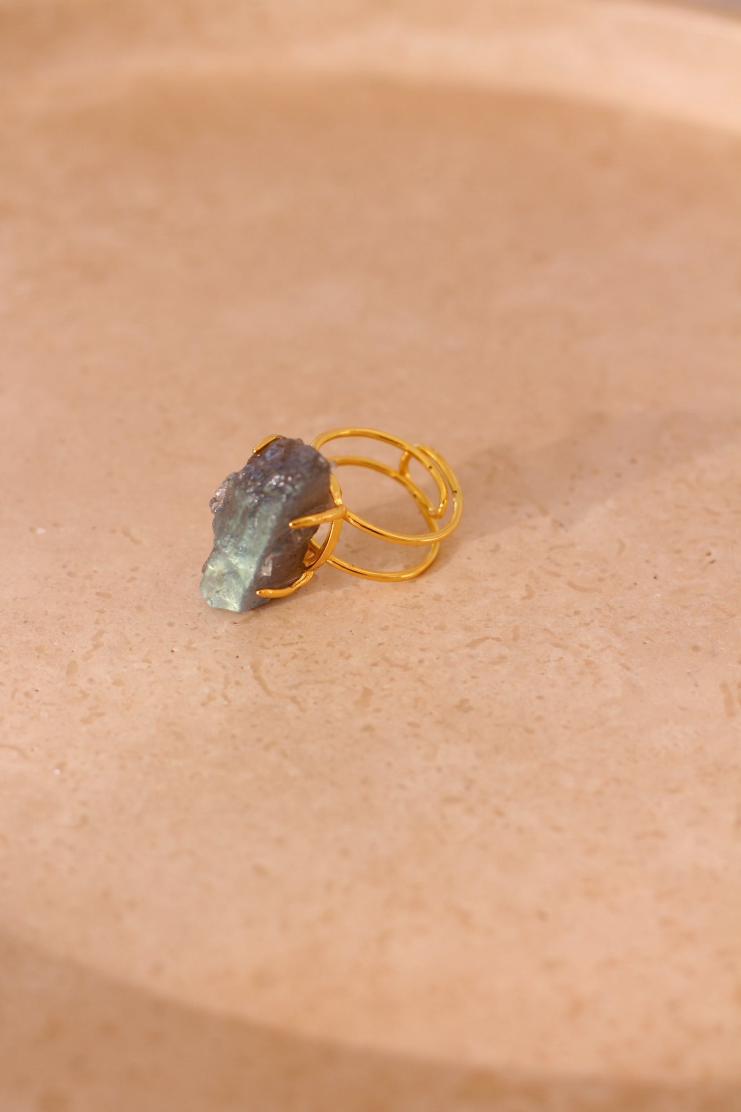 Labradoriet Ring - Raw