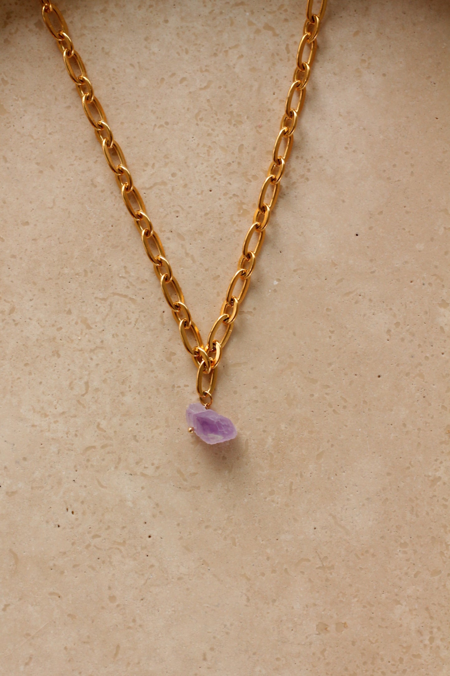 Amethist Necklace - Raw Pendant