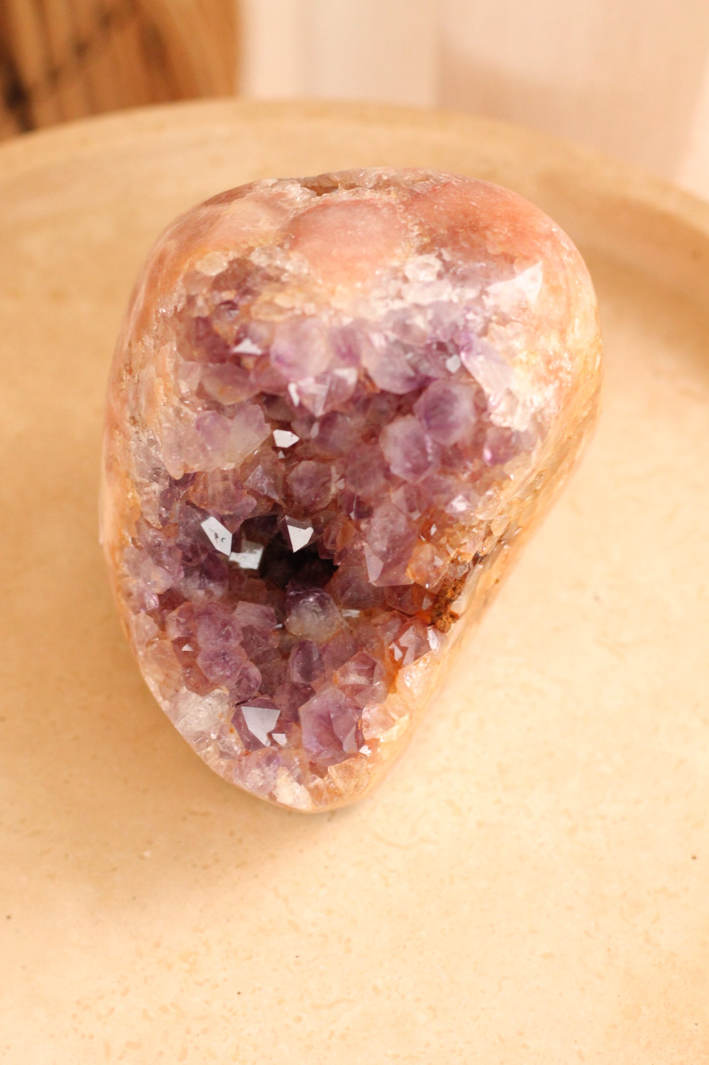Roze Amethist XL - semi polished