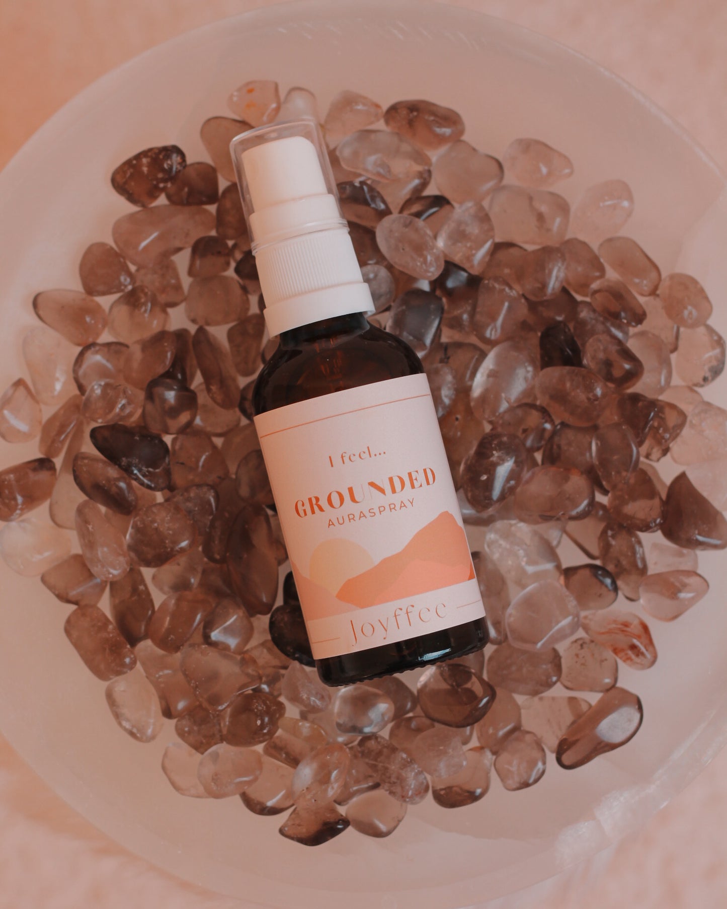 I feel grounded aura spray tussen de edelstenen Rookkwarts