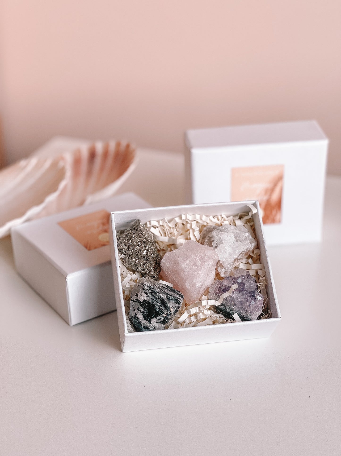 Harmony Gift Box met 5 ruwe kristallen