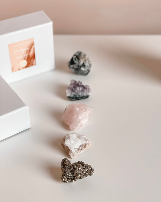 Harmony Gift Box with 5 raw crystals