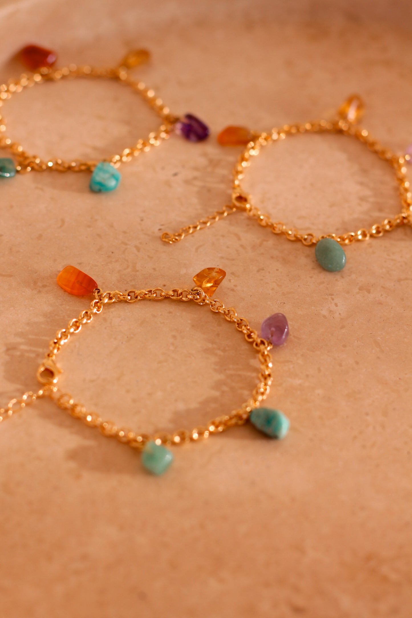 Mixed Crystals Bracelet - 18K gold filled