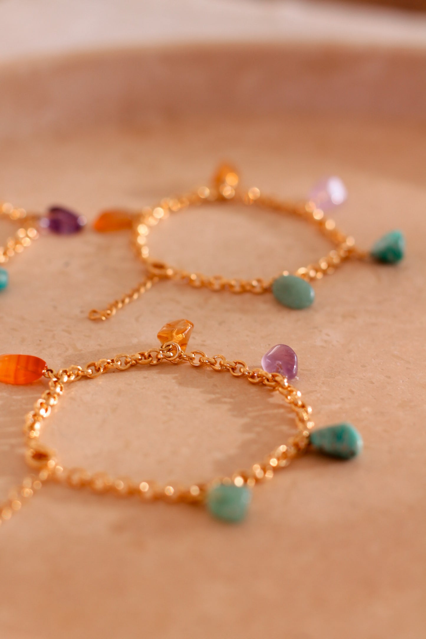 Mixed Crystals Bracelet - 18K gold filled