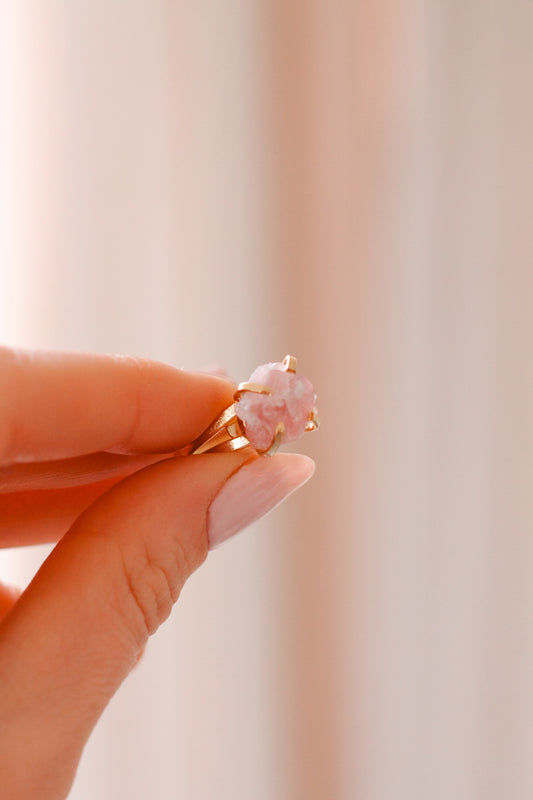 Roze Toermalijn Ring - 18K gold plated