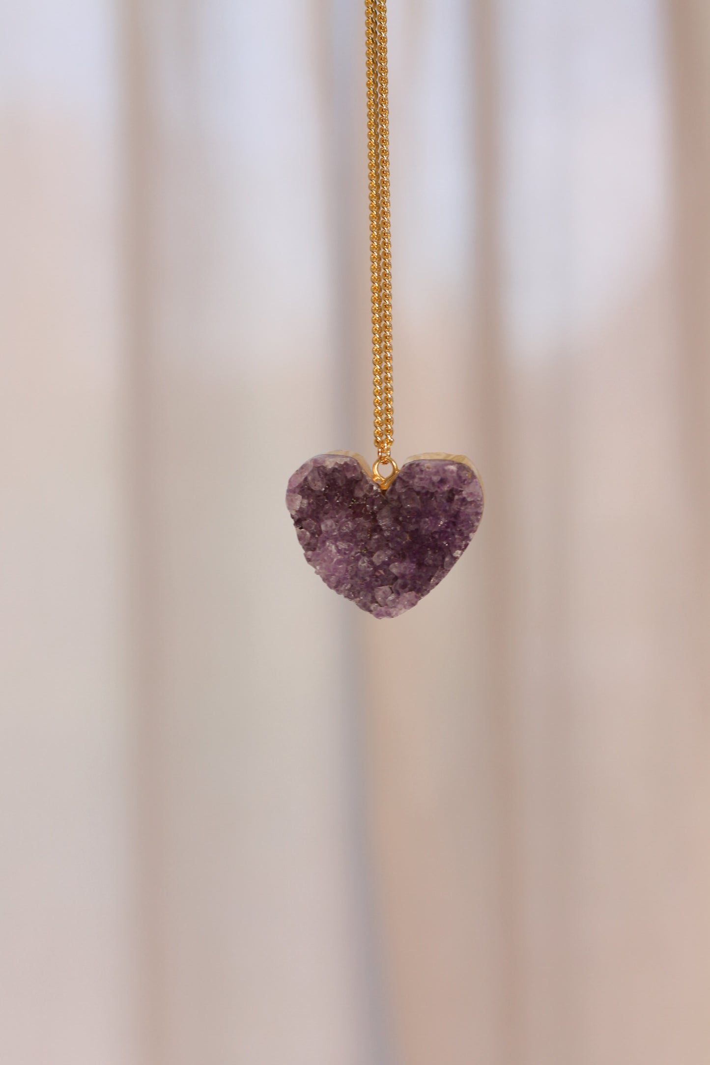 Amethist Necklace - Raw Heart