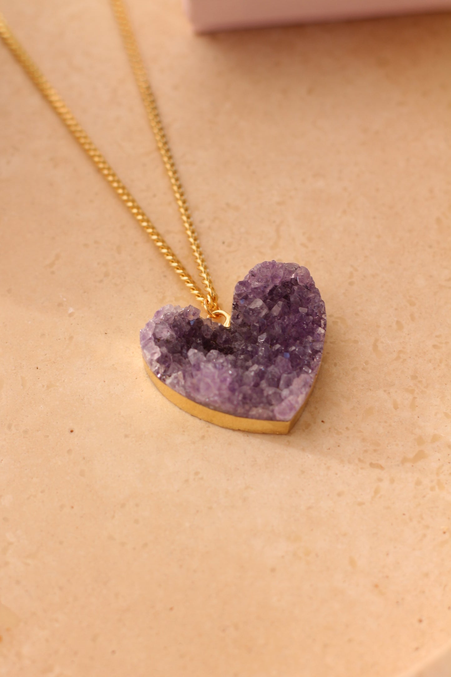 Amethist Necklace - Raw Heart