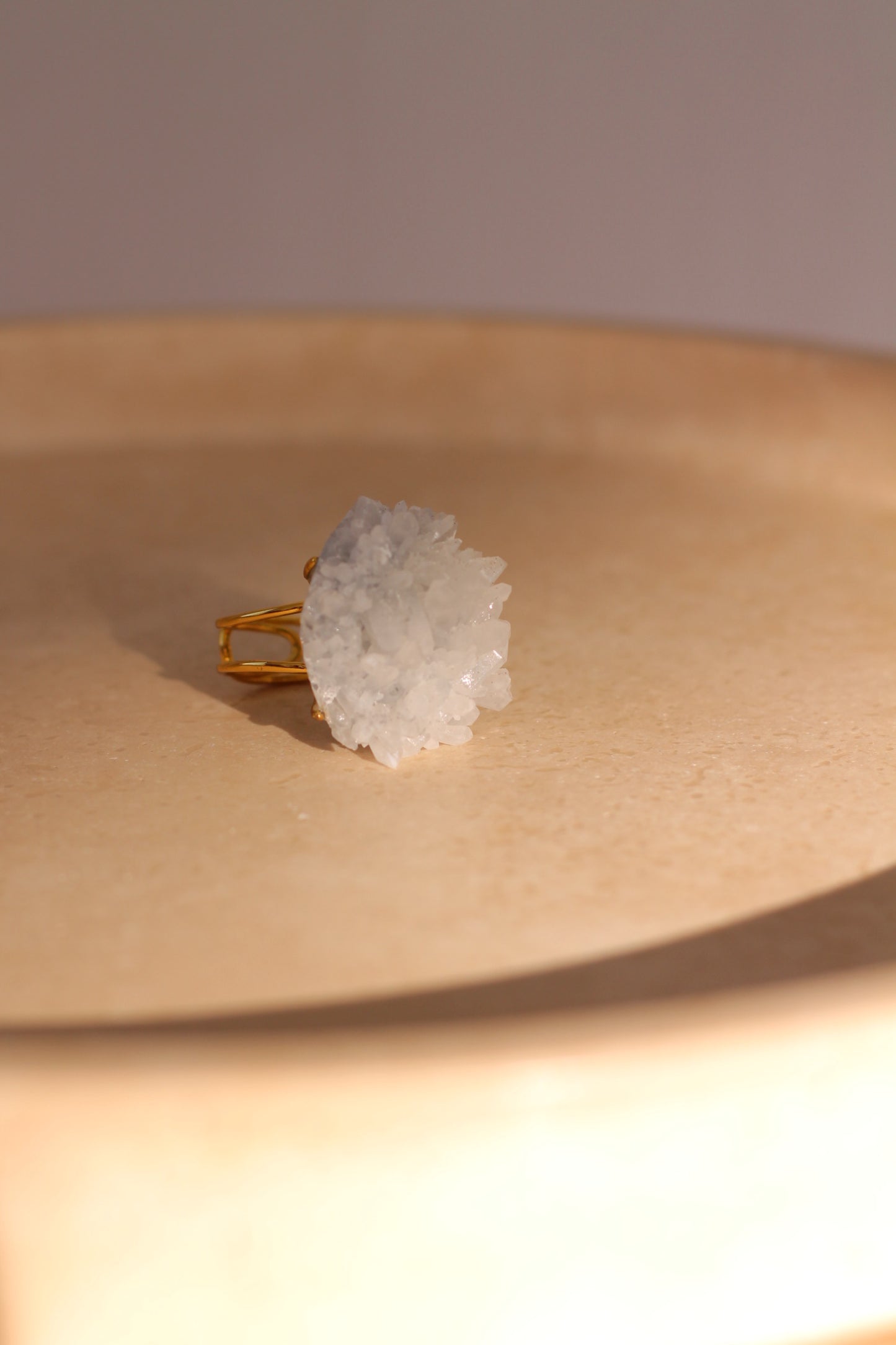 Bergkristal Ring - Cluster