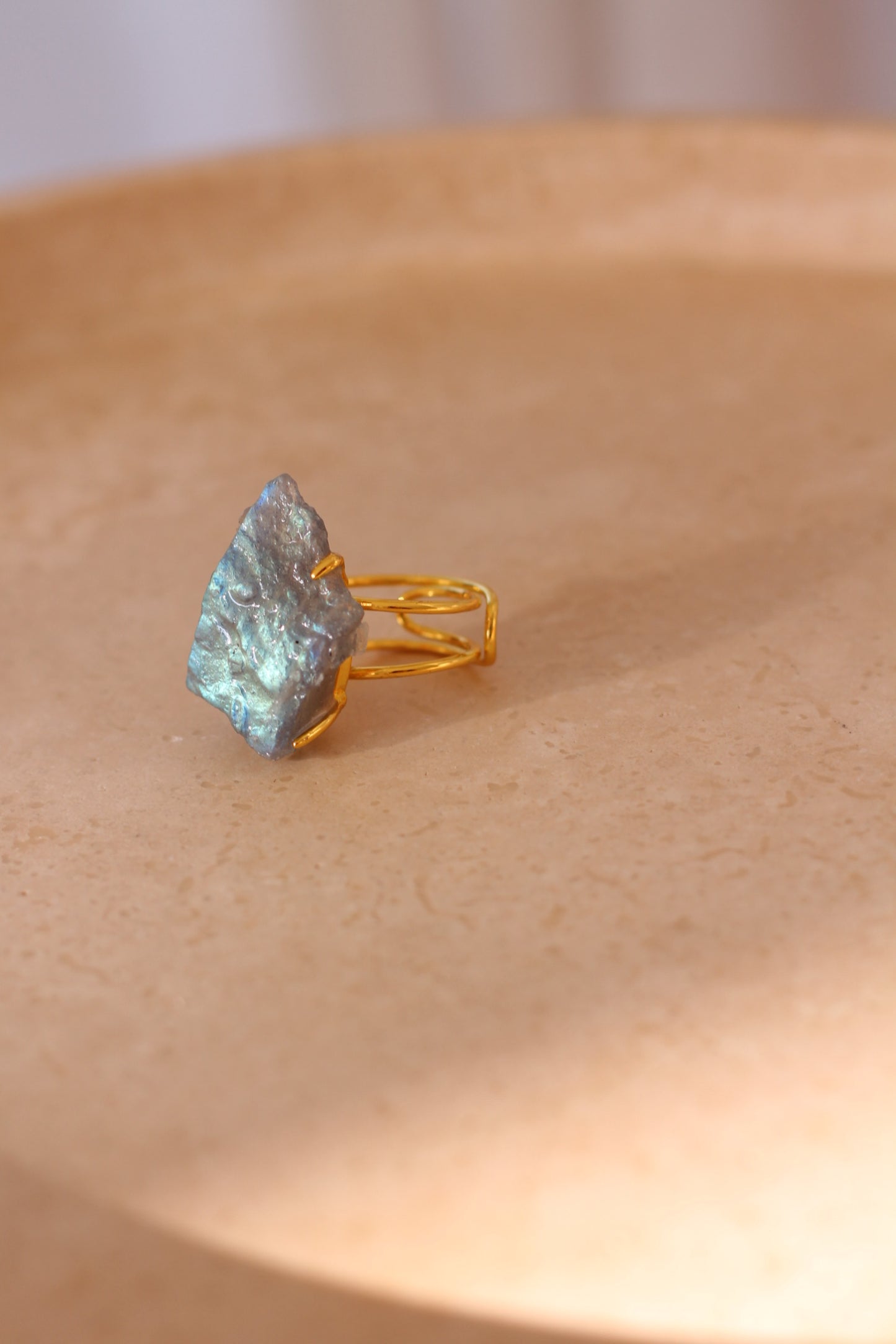 Labradoriet Ring - Raw