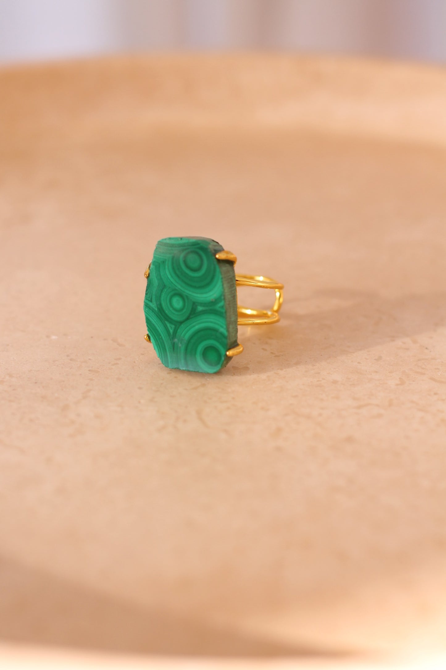 Malachiet Ring - Polished