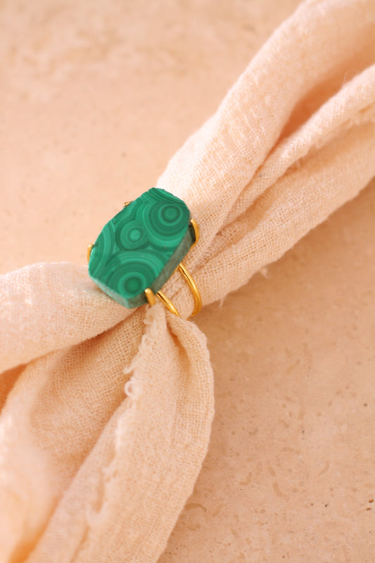 Malachiet Ring - Polished