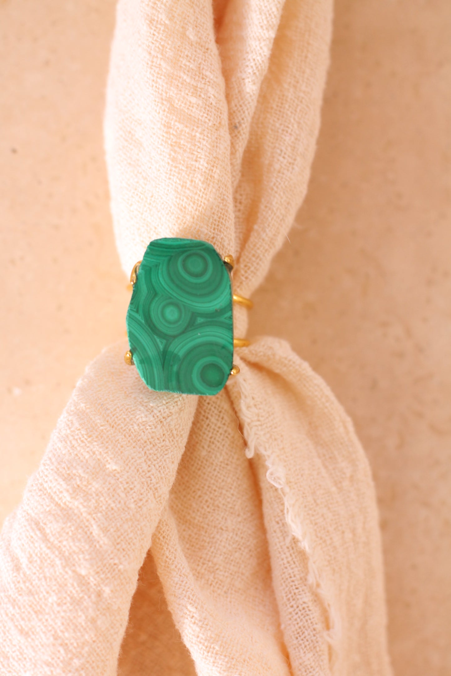 Malachiet Ring - Polished