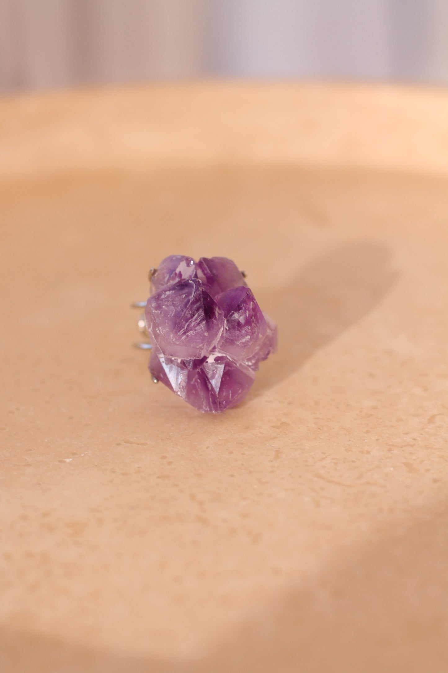 Amethist Ring - Raw Silver