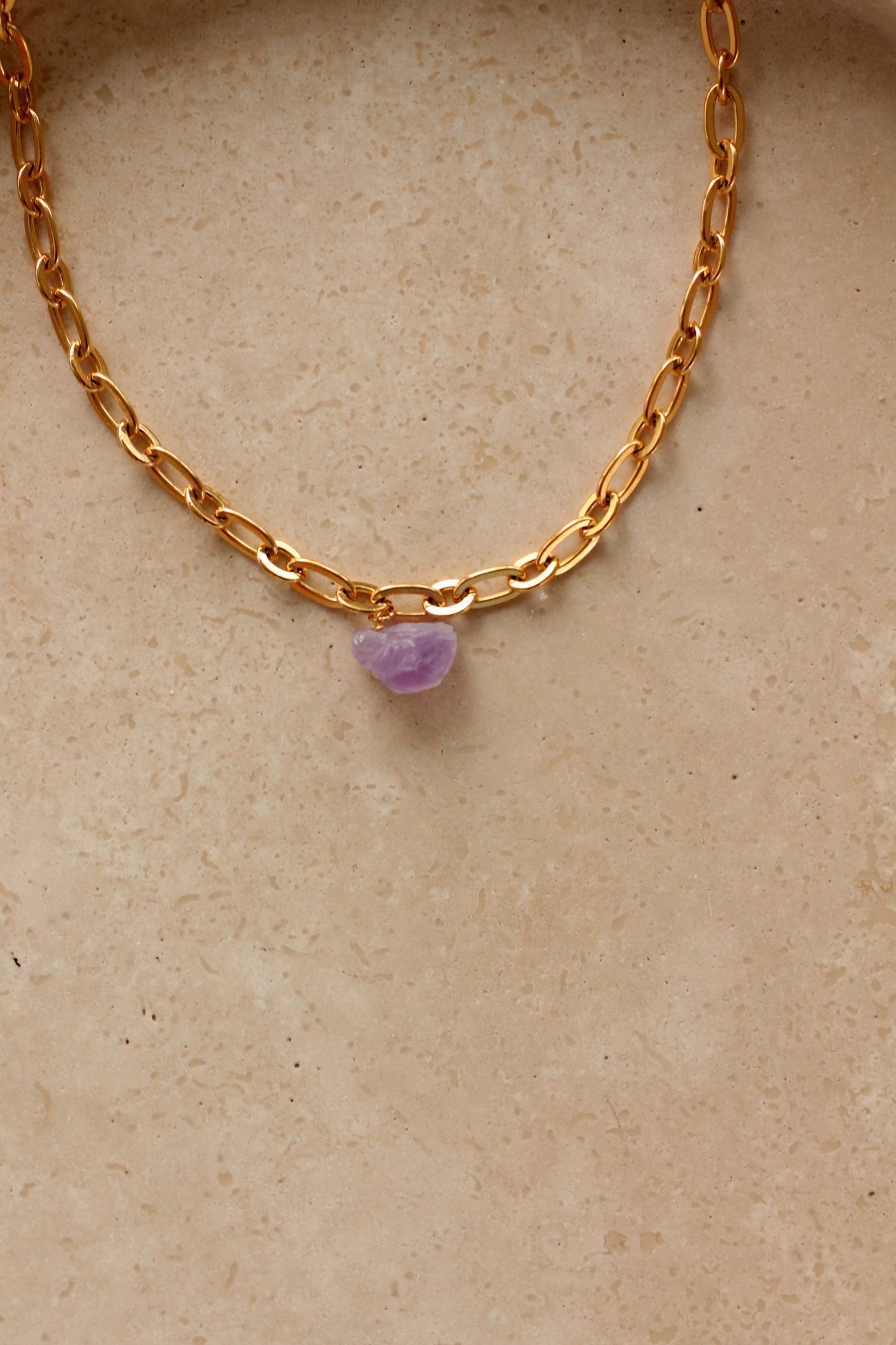 Amethist Necklace - Raw Pendant