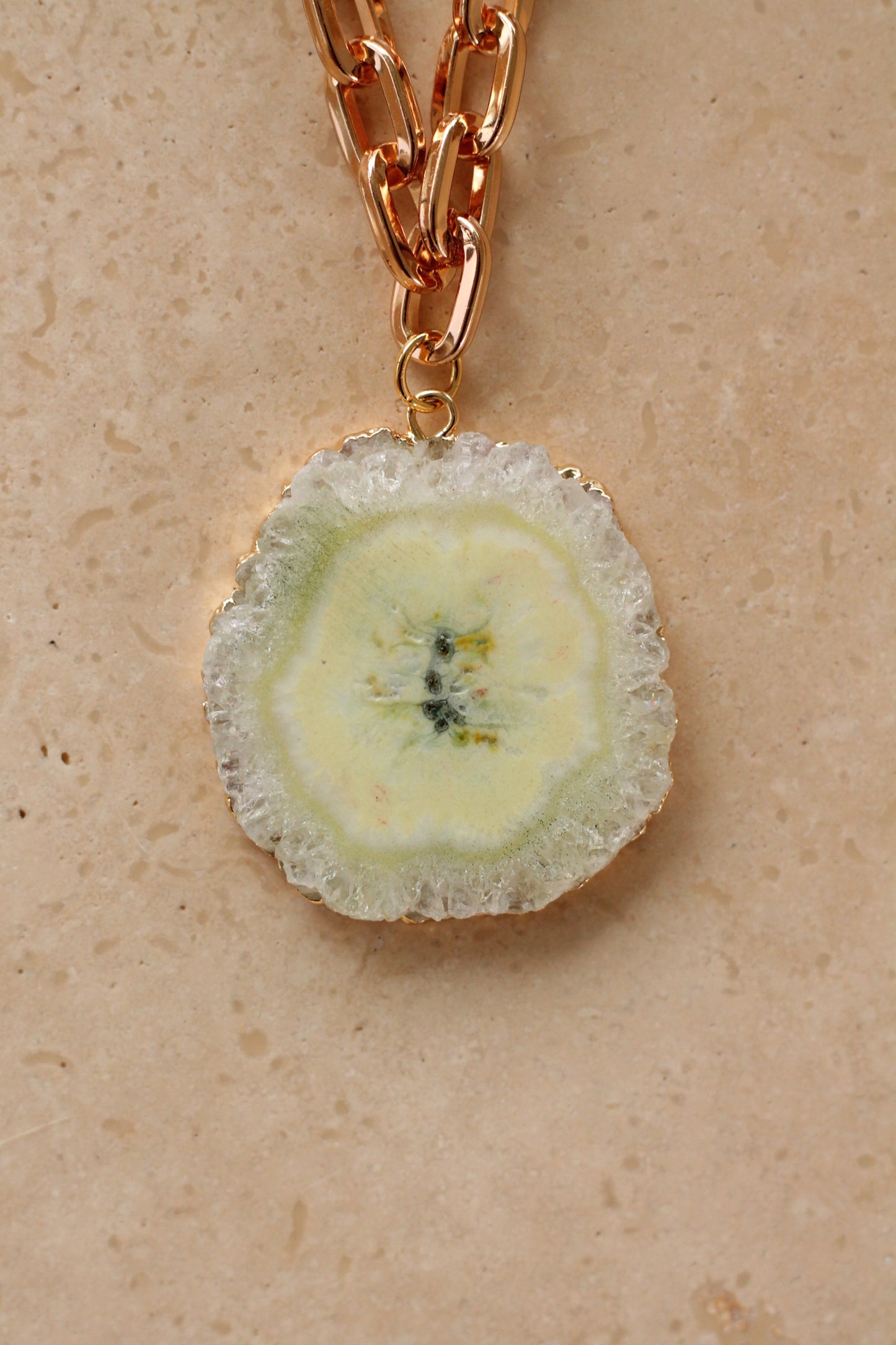 Agaat Necklace - Statement Slice