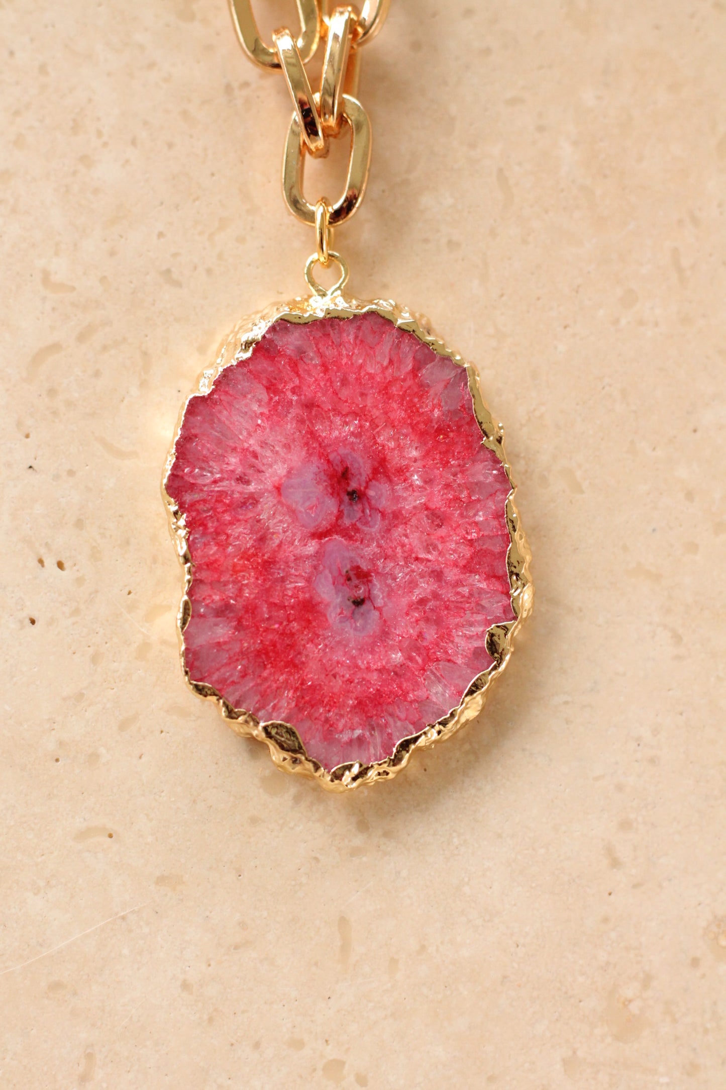 Agaat Necklace - Statement Slice