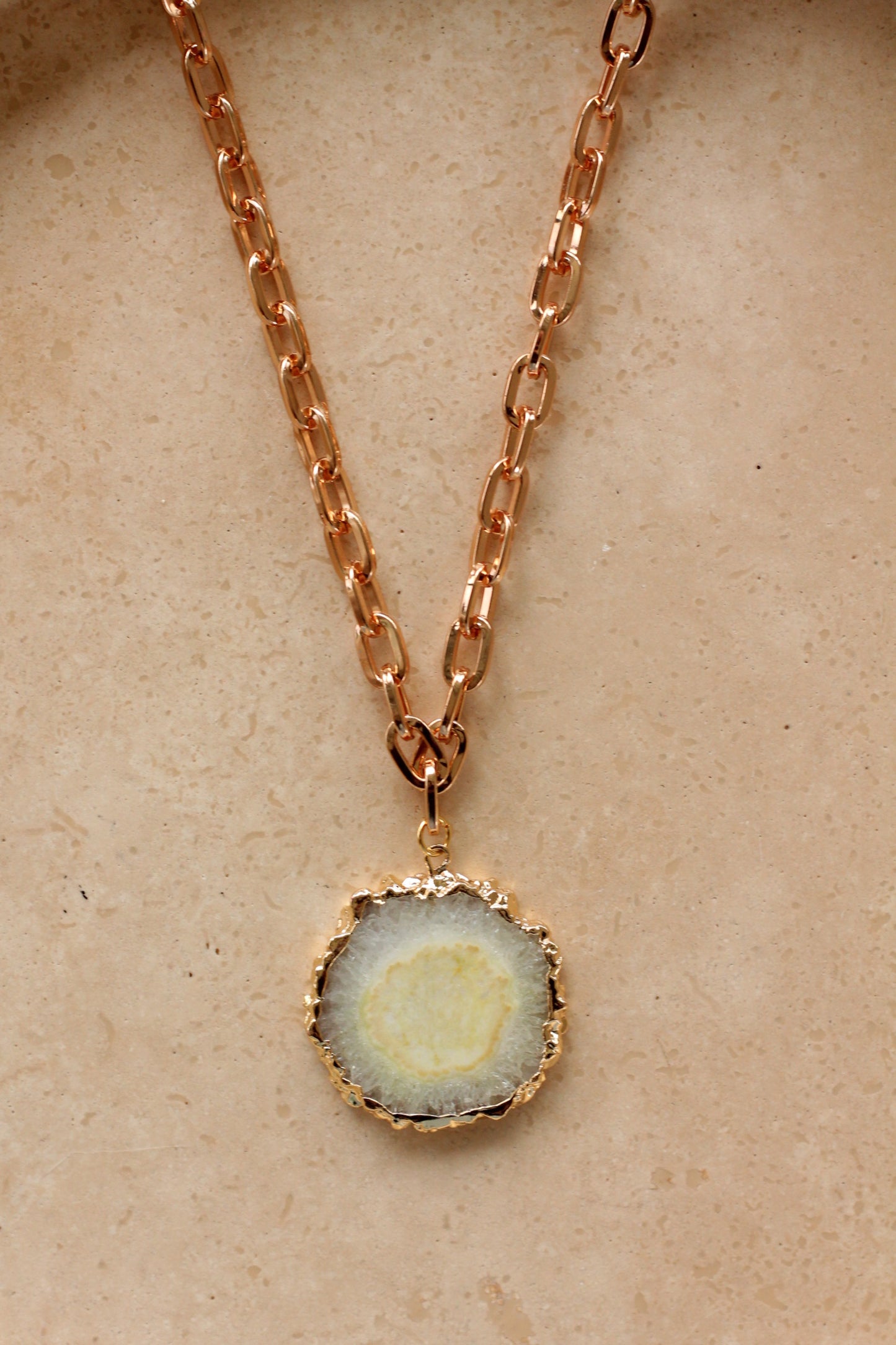 Agaat Necklace - Statement Slice