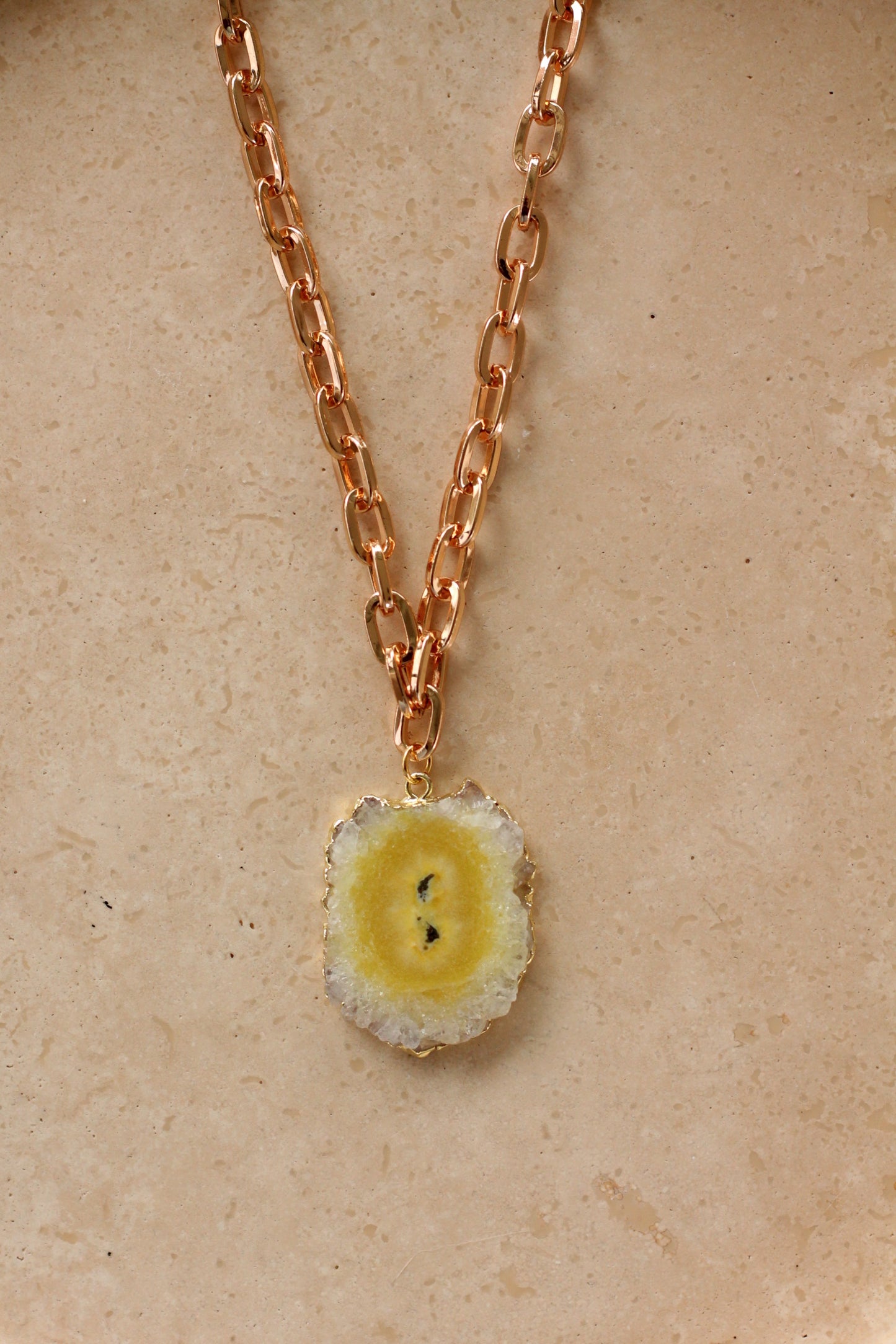 Agaat Necklace - Statement Slice