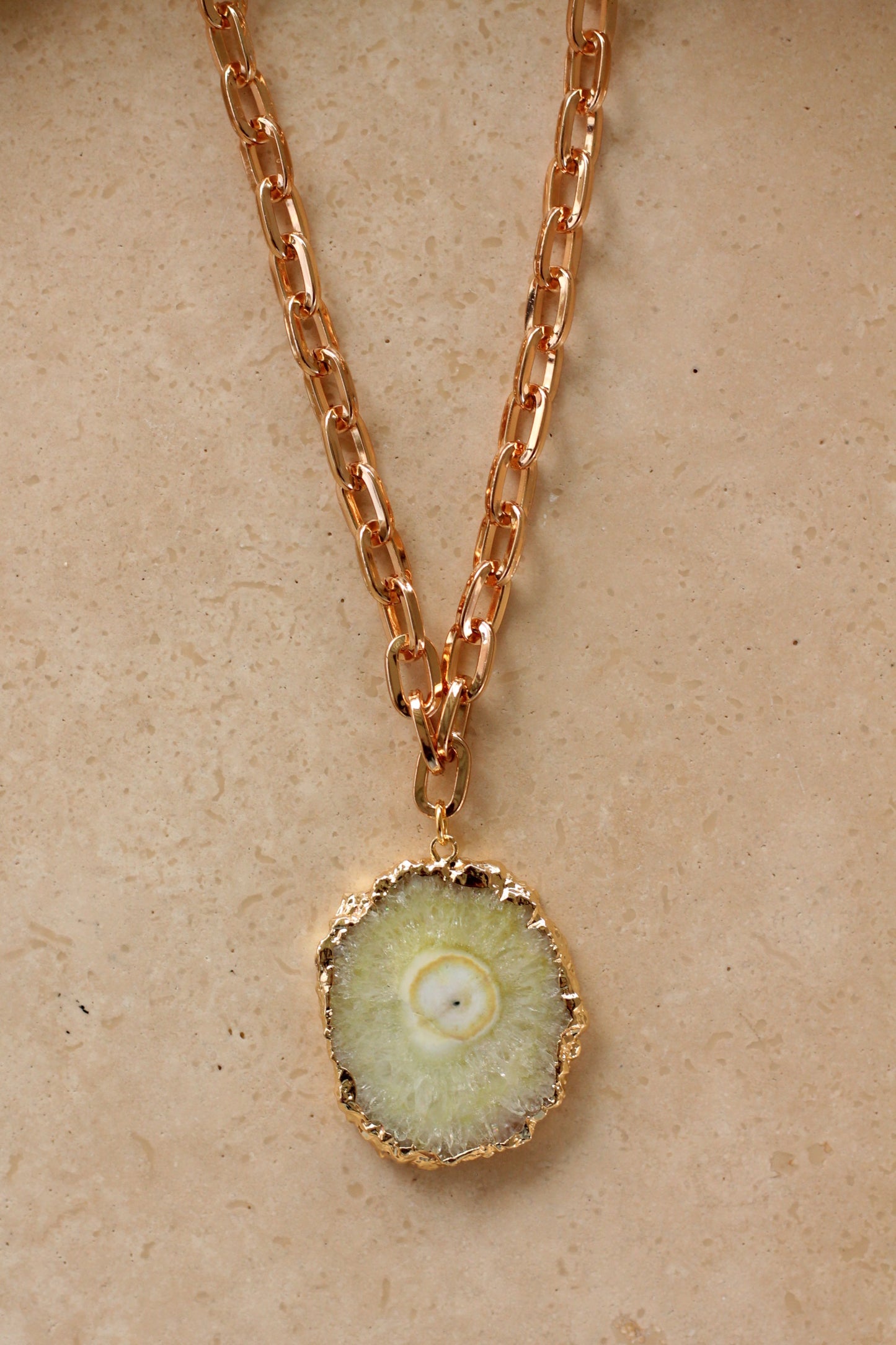 Agaat Necklace - Statement Slice