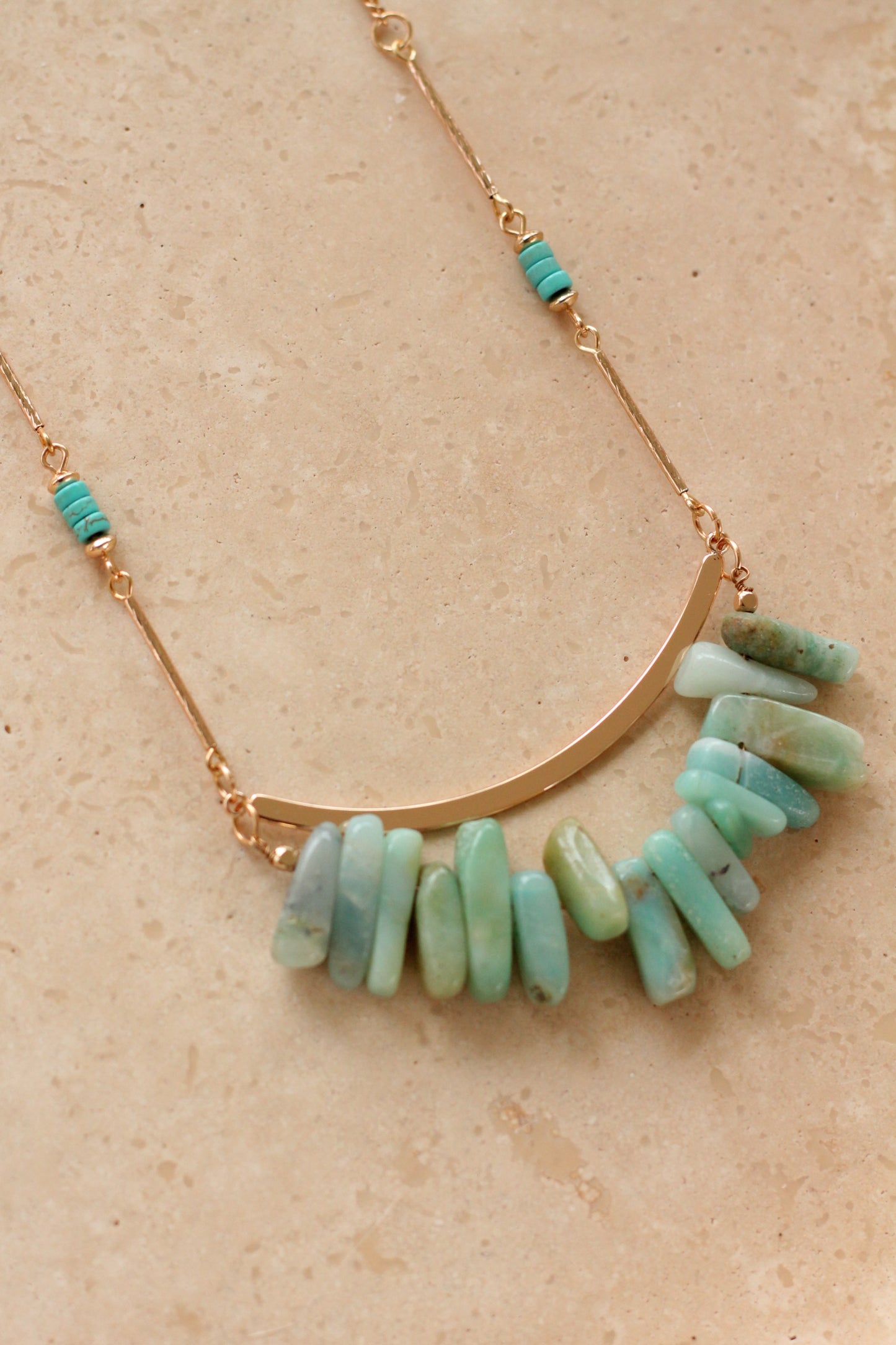 Amazoniet Necklace - Cascade