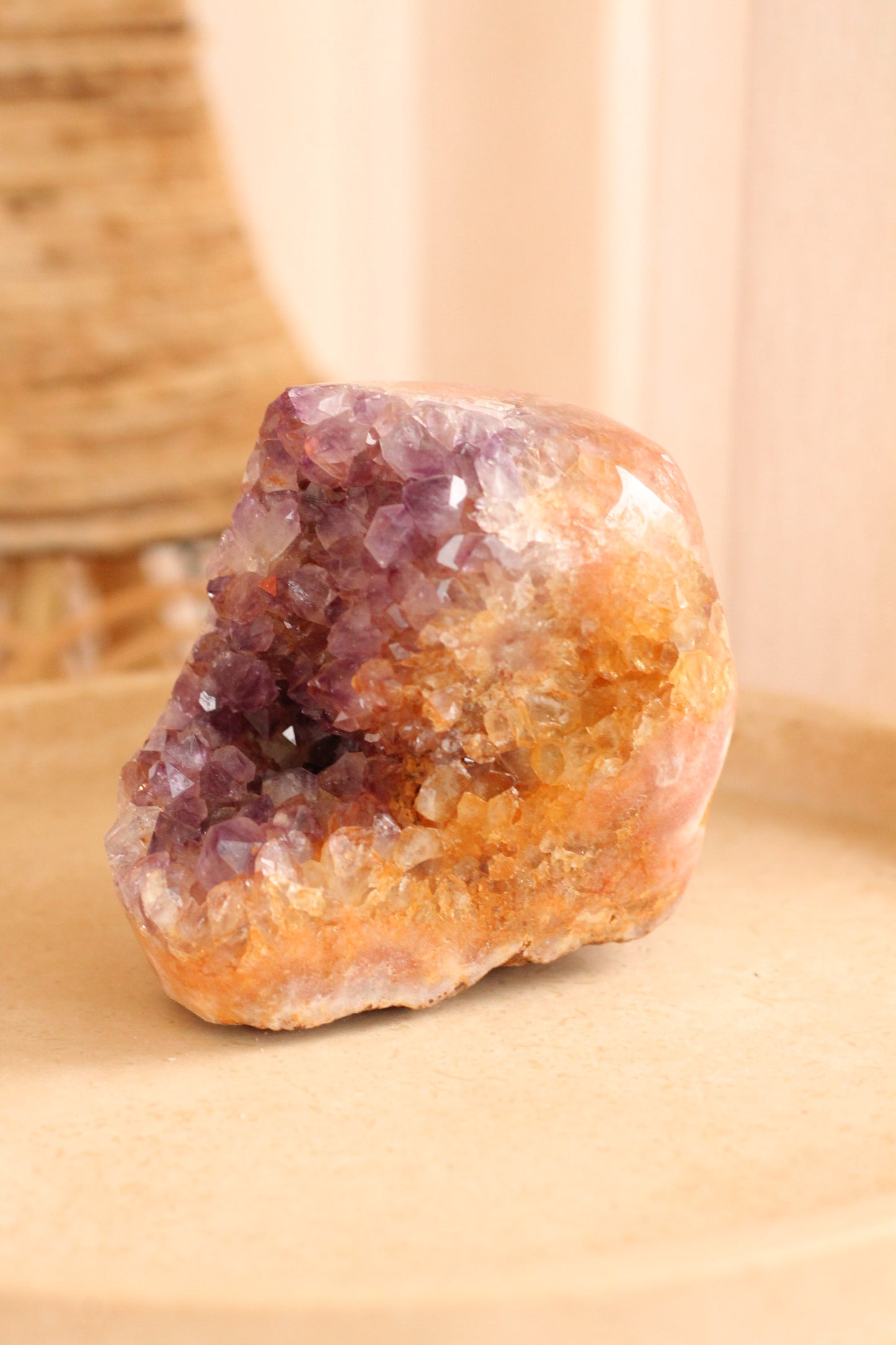 Roze Amethist XL - semi polished