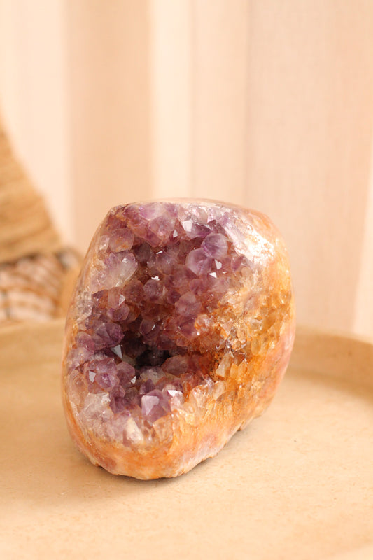 Roze Amethist XL - semi polished