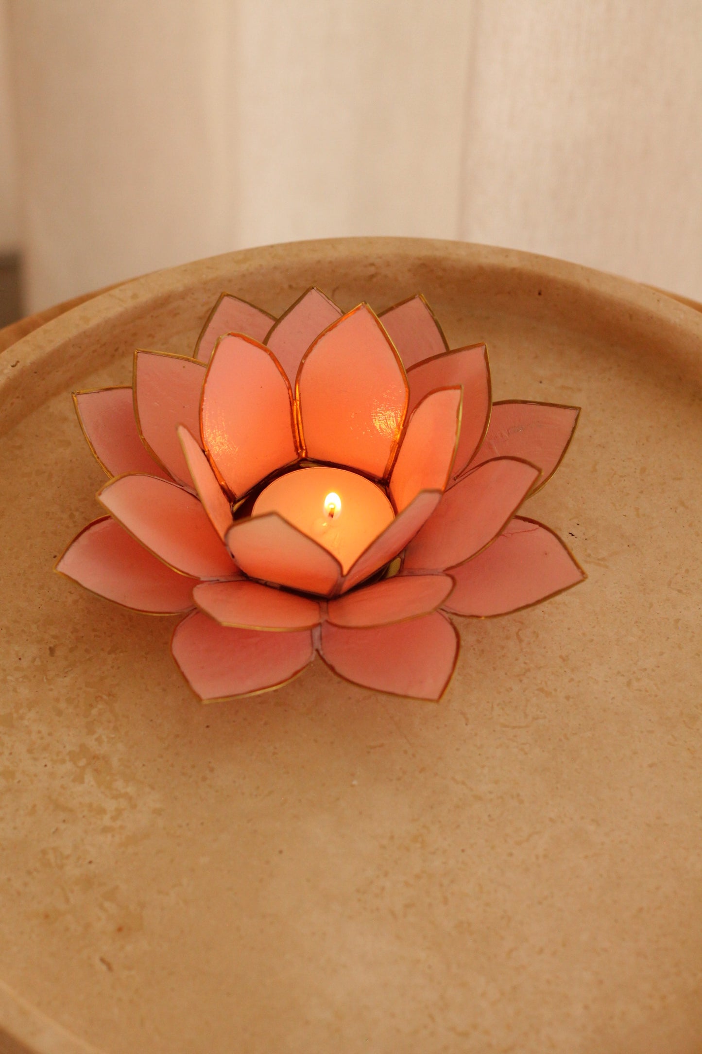 Lotus theelichtje - soft pink