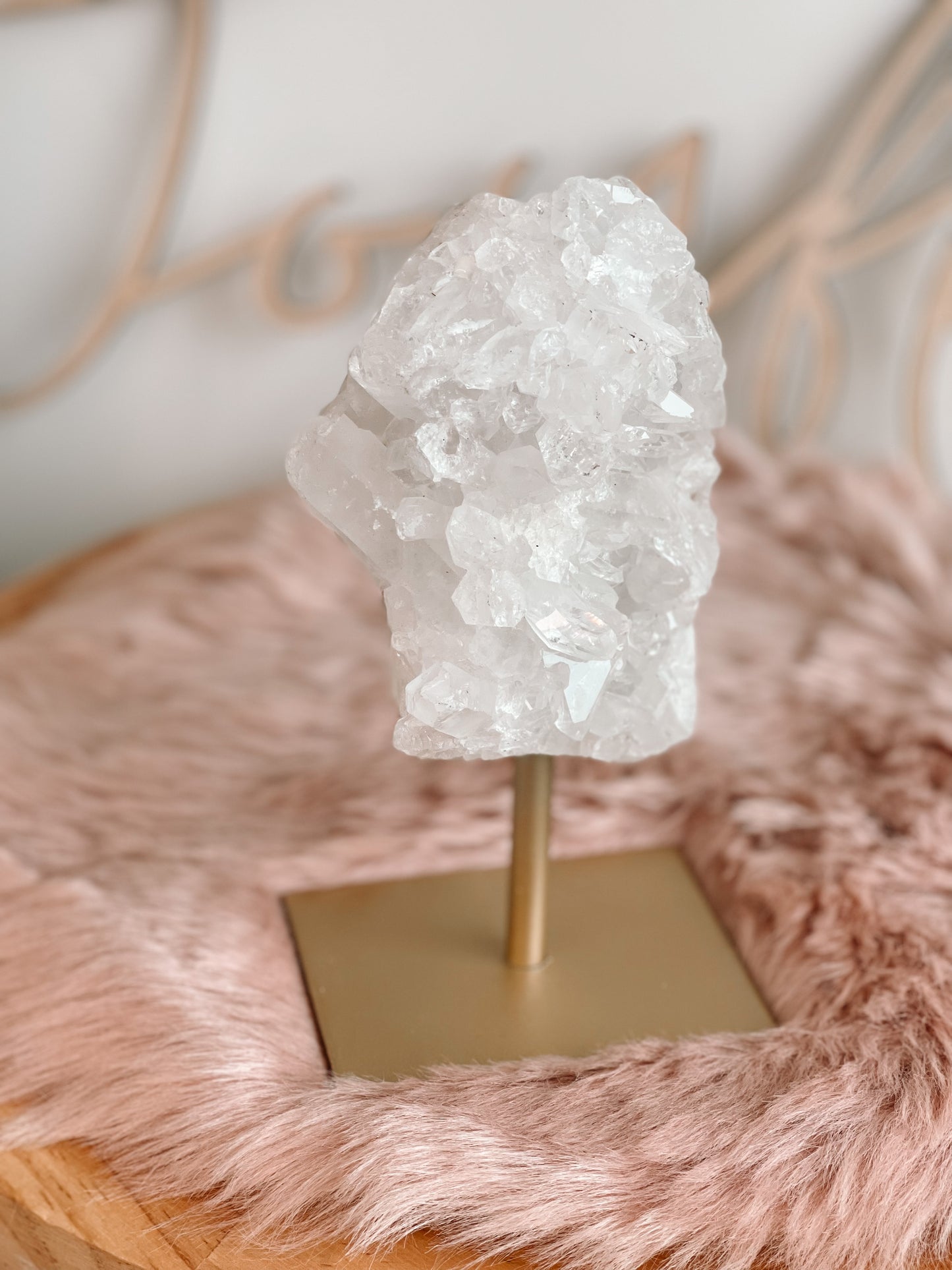 Rock crystal on stand
